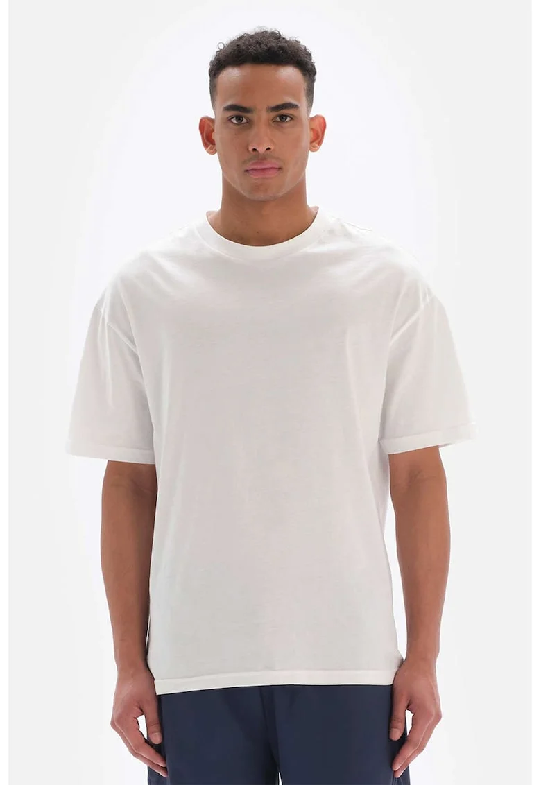 Tricou de bumbac cu imprimeu, Verde/Alb optic/Albastru