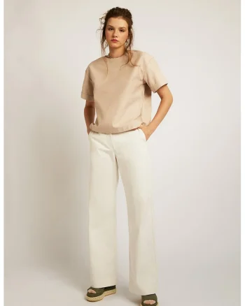 Pantaloni ampli The Suit, Alb murdar
