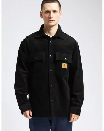 Camasa unisex de reiat cu logo, Negru