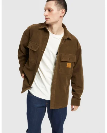 Camasa unisex de reiat cu logo, Maro