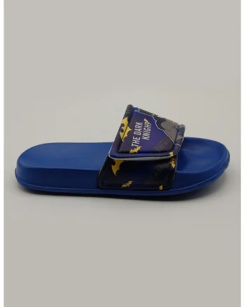 Papuci cu velcro si imprimeu Batman, Albastru royal