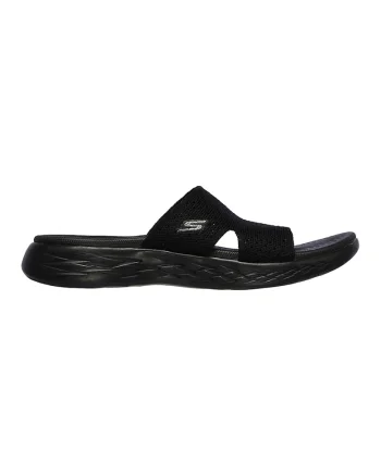 Papuci cu decupaje laterale On-The-Go, Negru
