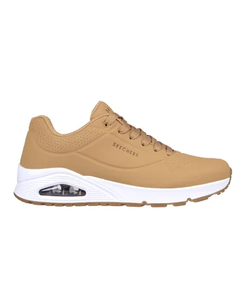 Pantofi sport de piele ecologica Uno Stand On Air, Maro