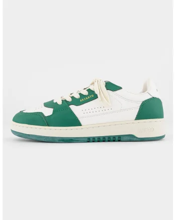 Pantofi sport cu model colorblock Dice, Alb/Verde englez