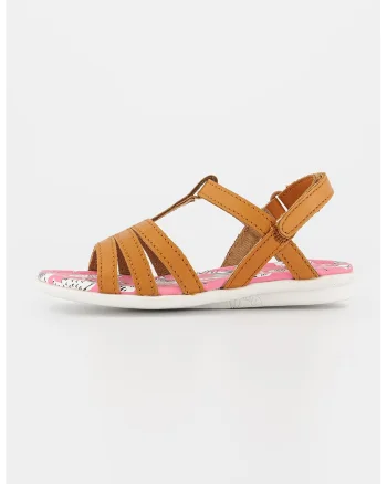 Sandale de piele cu velcro Right 27481, Maro scortisoara