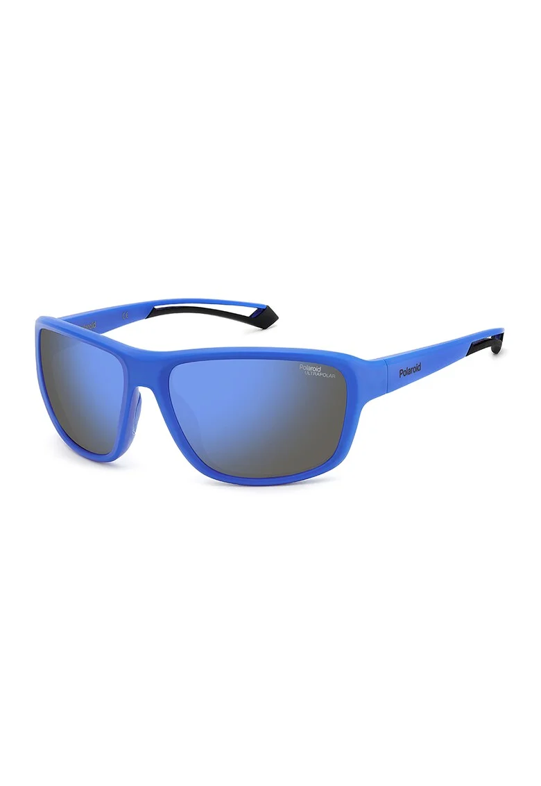 Ochelari de soare wrap - unisex cu lentile polarizate, Albastru deschis/Gri inchis