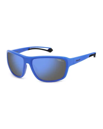 Ochelari de soare wrap - unisex cu lentile polarizate, Albastru deschis/Gri inchis