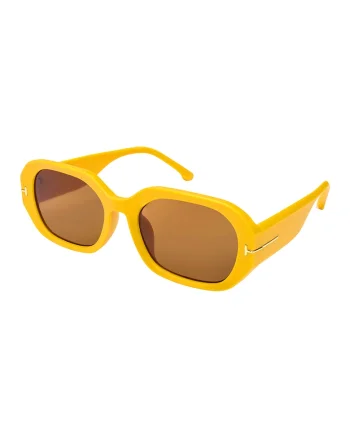 Ochelari de soare hexagoali Kaylee, Maro/Galben sofran