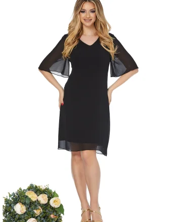 Rochie mini vaporoasa Anne, Negru