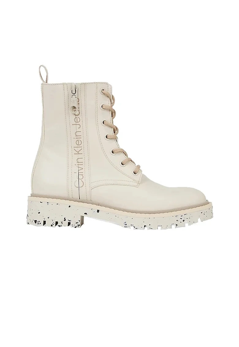 Pantofi sport  pentru Femei, combat mid laceup boot wn, YW0YW01255-0F7, Bej, Bej