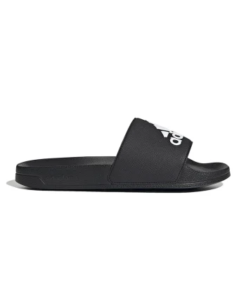Papuci cu logo Adilette 2, Alb/Negru