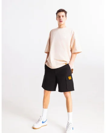 Pantaloni scurti unisex cu buzunare multiple, Negru