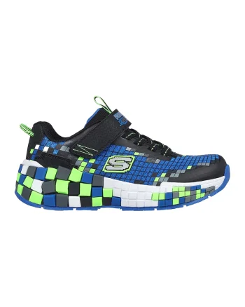 Pantofi sport cu benzi elastice pentru ajustare Mega-Craft 3.0, Negru/Verde lime/Albastru