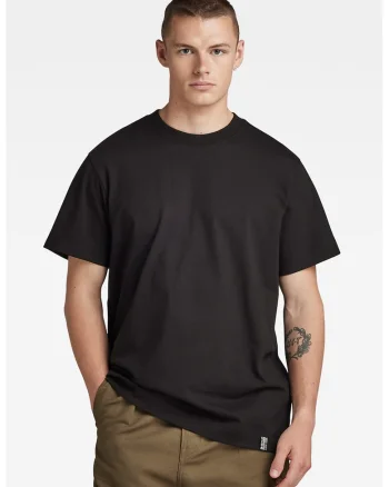 Tricou lejer de bumbac organic Essential, Negru