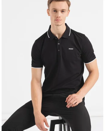 Tricou polo slim fit Dinoso, Negru stins