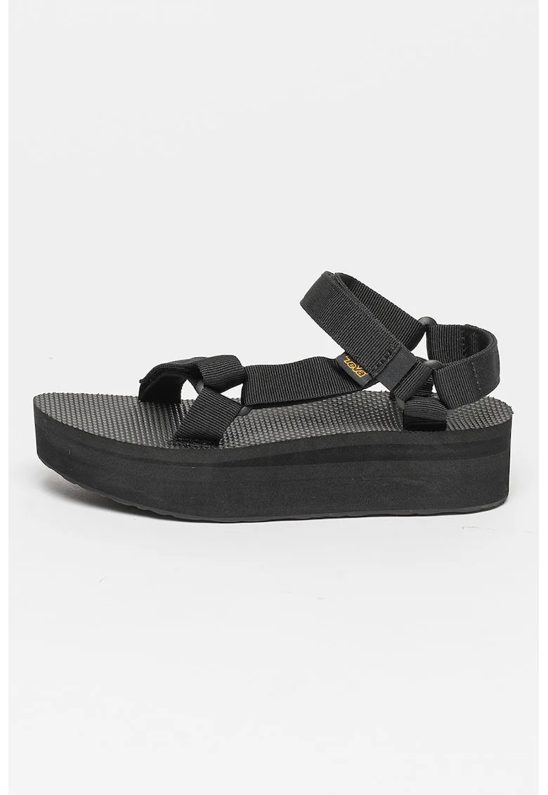 Sandale wedge din material textil cu velcro Universal