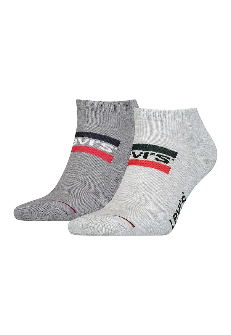 Set de sosete pana la glezna unisex - 2 perechi, Gri melange