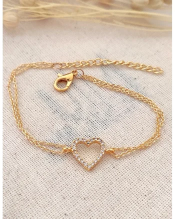 Bratara cu cristale zirconia, Auriu