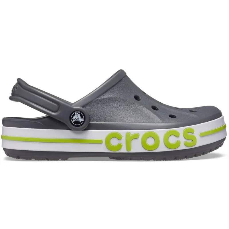 Saboti Crocs Bayaband Clog Gri - Slate grey/Lime Punch