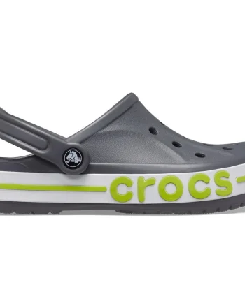 Saboti Crocs Bayaband Clog Gri - Slate grey/Lime Punch