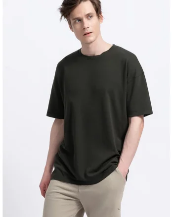 Tricou lejer unisex cu maneci cazute, Verde padure
