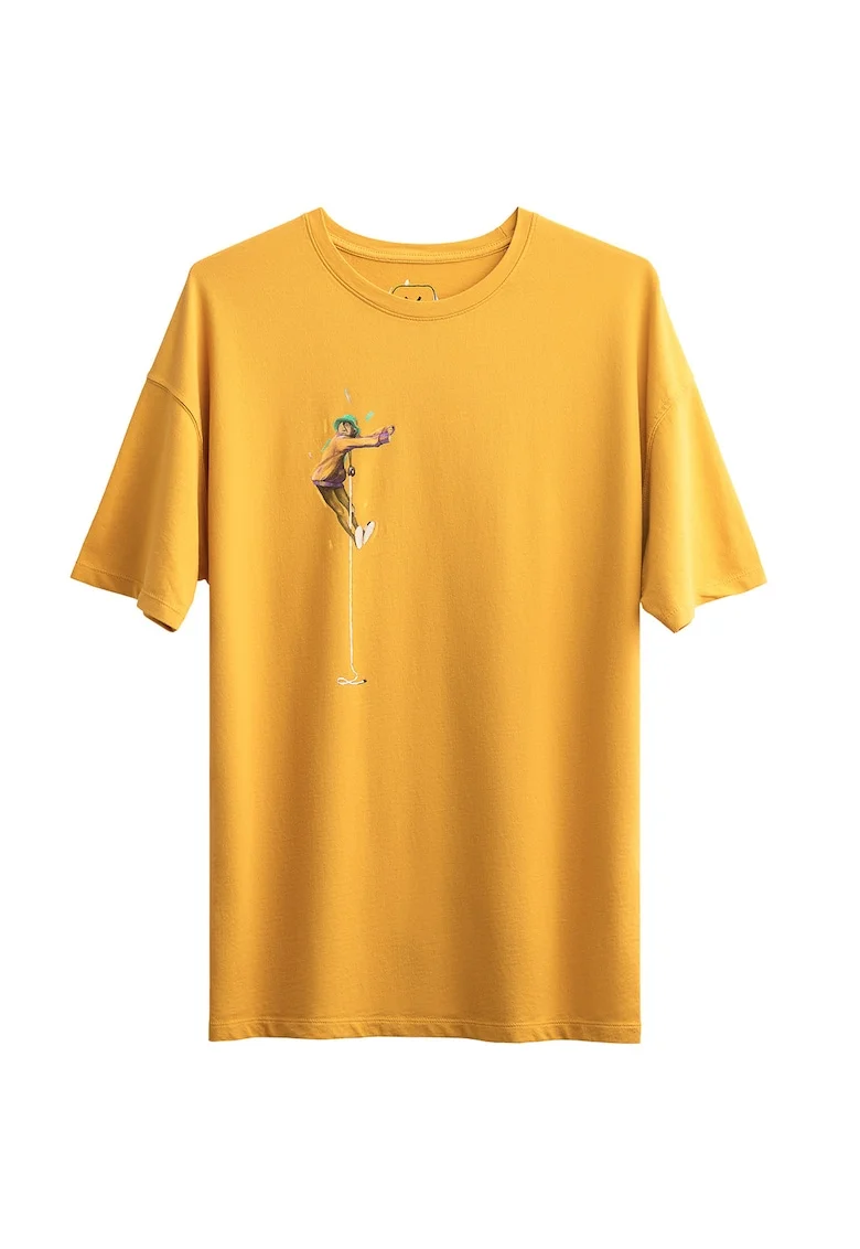 Tricou unisex cu maneci cazute, Portocaliu