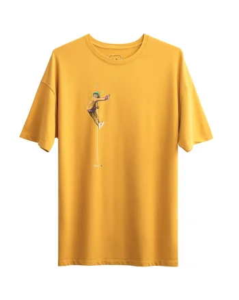 Tricou unisex cu maneci cazute, Portocaliu