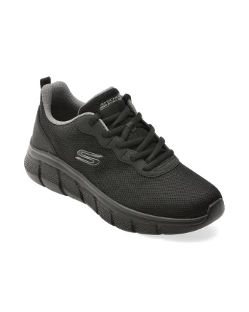 Pantofi sport SKECHERS negri, BOBS B FLEX, din material textil