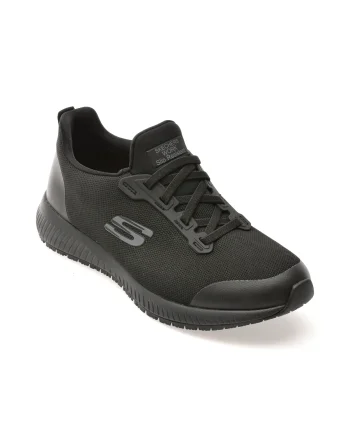 Pantofi sport SKECHERS negri, SQUAD SR, din material textil