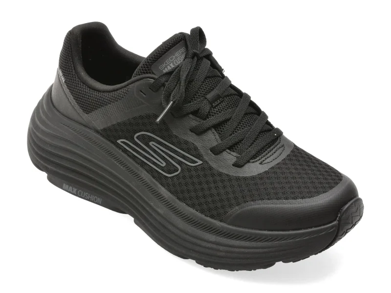 Pantofi sport SKECHERS negri, MAX CUSHIONING ENDEAVOUR, din material textil