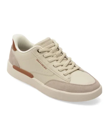 Pantofi sport SKECHERS albi, VERLOMA, din piele naturala