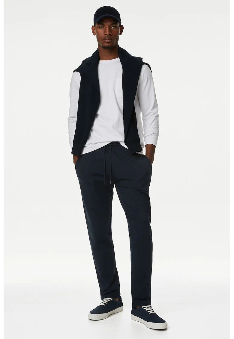Pantaloni de trening cu buzunare laterale, Albastru ultramarin