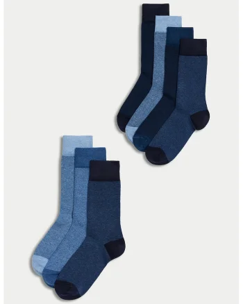 Set de sosete lungi Cool & Fresh™ - 7 perechi, Albastru/Bleumarin