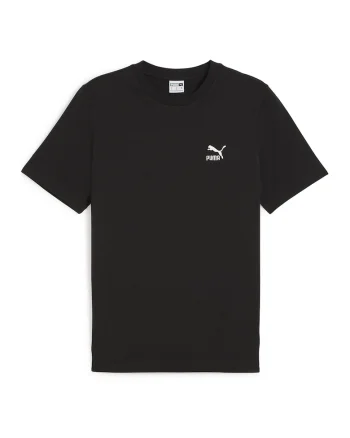 Tricou din bumbac cu decolteu la baza gatului Classics, Negru