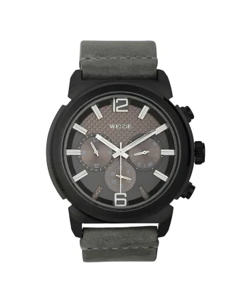 Ceas barbati  mecanism Quartz, rezistenta la apa 5 ATM, curea gri