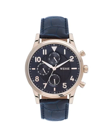 Ceas barbatesc  model WWG200601, bleumarin, mecanism quartz, rezistenta la apa 5 ATM