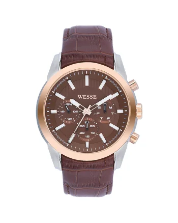 Ceas barbatesc  model WWG400704L, curea maro, mecanism Quartz, rezistenta la apa 5 ATM