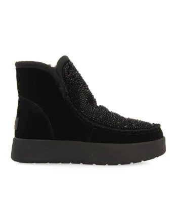 Cizme low-cut de piele intoarsa fara inchidere Cupar, Negru