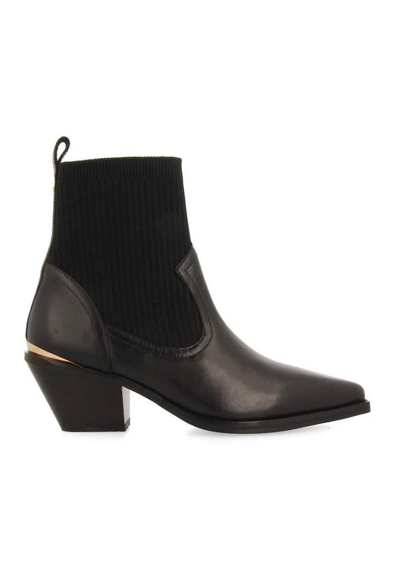 Botine cu toc cubanez Tapolca, Negru
