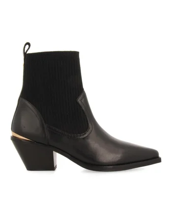 Botine cu toc cubanez Tapolca, Negru