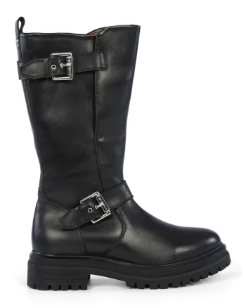 CIzme mid-high de piele Novaky, Negru
