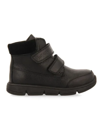 Ghete de piele cu velcro Saunte, Negru