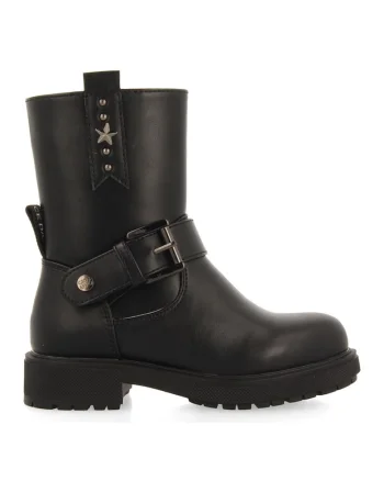 Cizme biker mid-calf Pecel, Negru