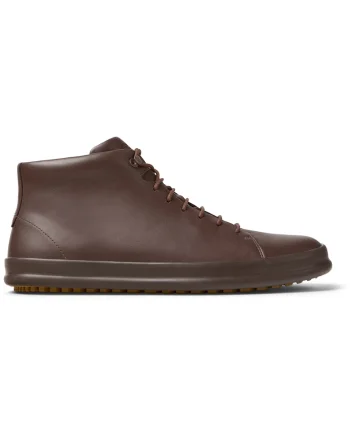 Ghete mid-high de piele Chasis Sport 1405, Maro