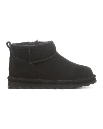 Ghete pull-on de piele intoarsa, Negru