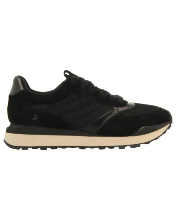 Pantofi sport cu insertii de piele intoarsa, Negru