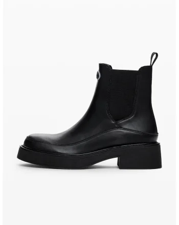 Ghete Chelsea de piele ecologica, Negru