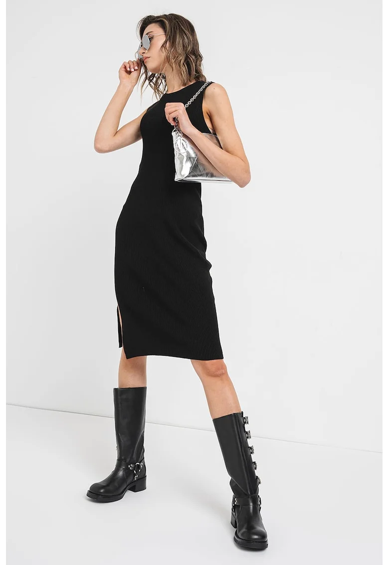 Rochie midi fara maneci, Negru