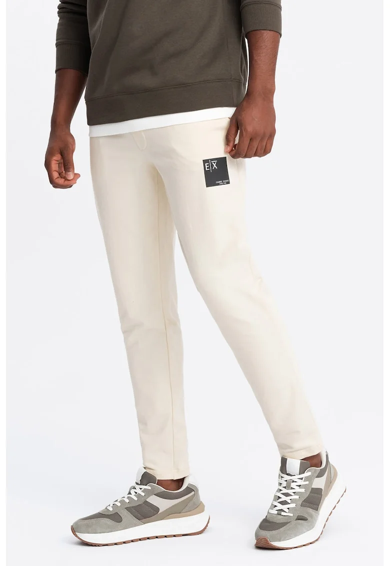 Pantaloni de trening regular fit, Crem
