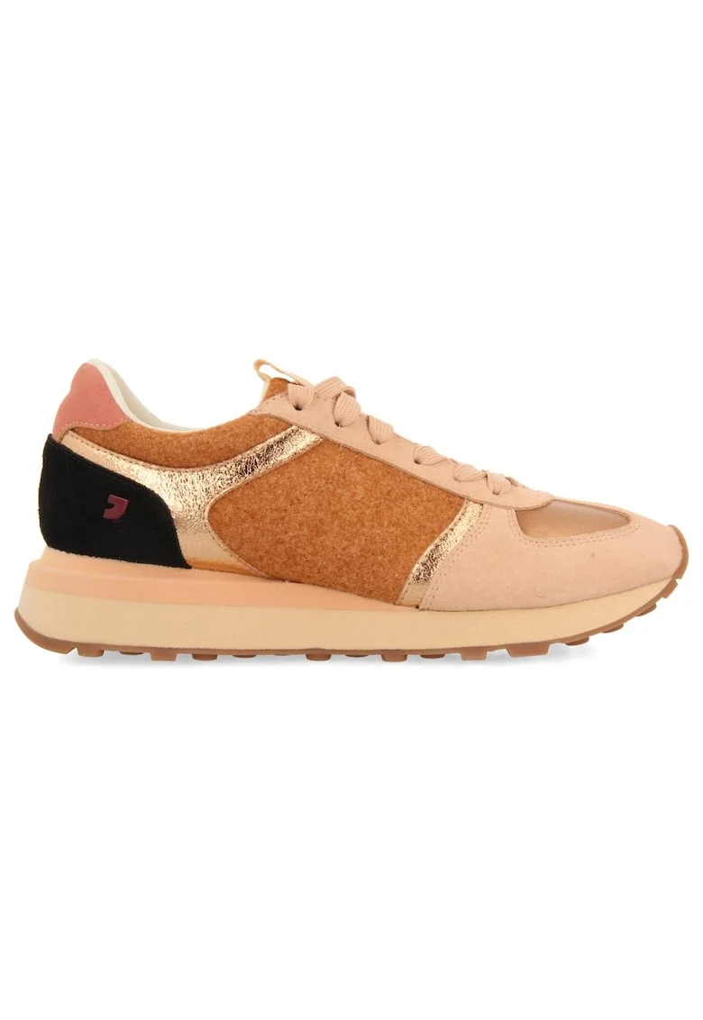 Pantofi sport cu model uni si detalii contrastante, Portocaliu